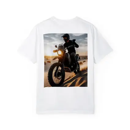 Adventure Dual Sport Bike Desert Sunset Rider