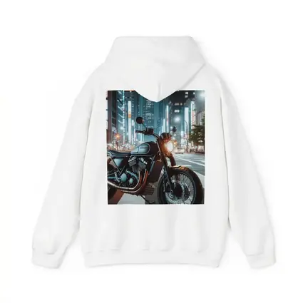 Scrambler Motorcycle Parked City Night Street