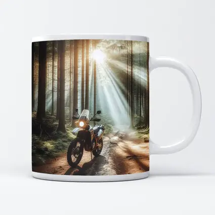 Adventure Dual Sport Bike Forest Sunrays