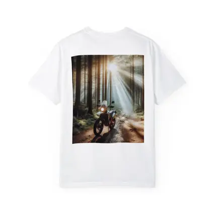 Adventure Dual Sport Bike Forest Sunrays