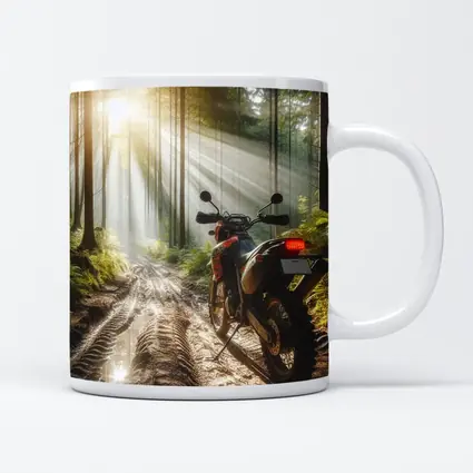 Adventure Dual Sport Bike Misty Forest Trail