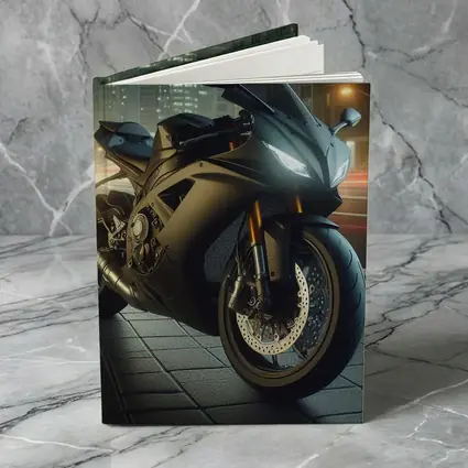 Black Sport Bike City Night Street