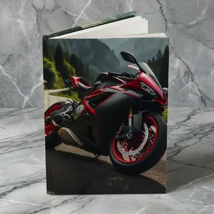 Red Black Sport Bike Mountain Road