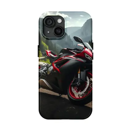 Red Black Sport Bike Mountain Road