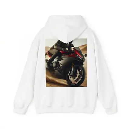 Red Black Sport Bike Rider Desert Dunes