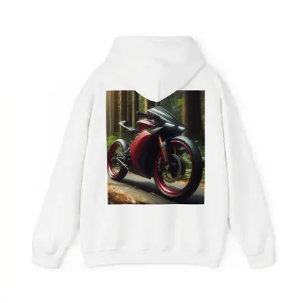 Red Black Sport Bike Racing Through Forest