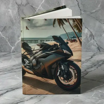 Sport Bike Superbike Parked on Tropical Beach