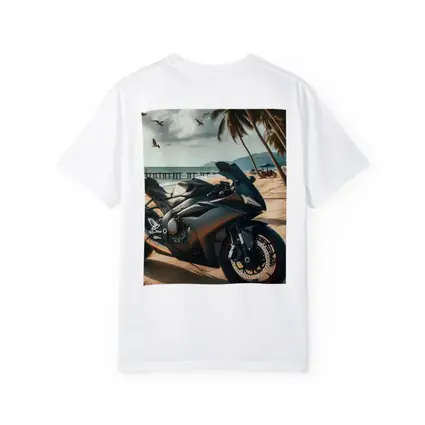 Sport Bike Superbike Parked on Tropical Beach