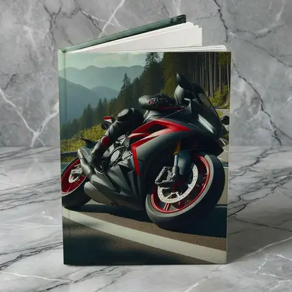 Black Red Sport Bike Mountain Road