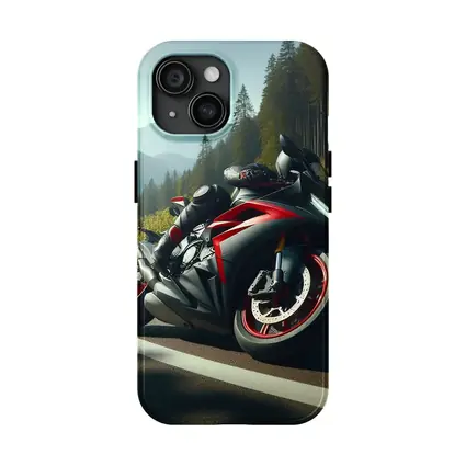 Black Red Sport Bike Mountain Road