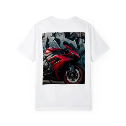 Red Sport Bike Against Graffiti Wall