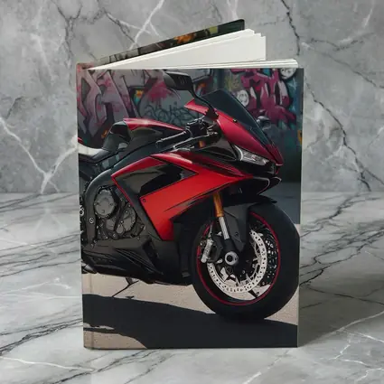 Red Sport Bike Against Graffiti Wall