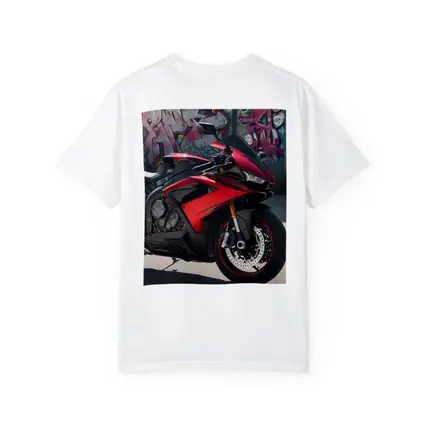 Red Sport Bike Against Graffiti Wall