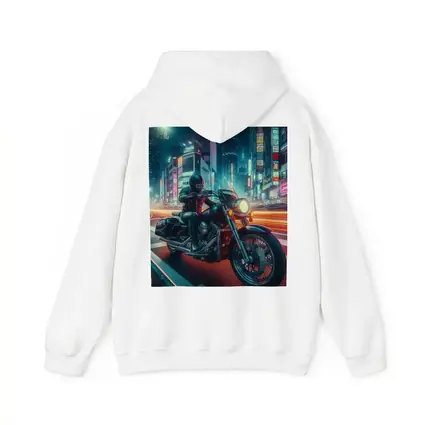 Harley Davidson Cruiser Rider Neon City Night