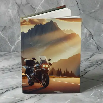 BMW Touring Motorcycle Alpine Mountain Sunset