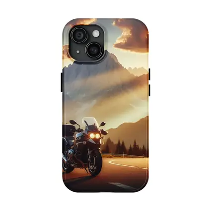 BMW Touring Motorcycle Alpine Mountain Sunset