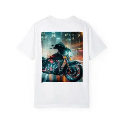 Harley Davidson Bagger Glowing City Night
