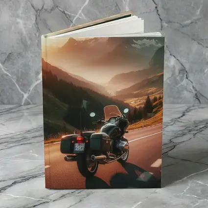 Touring Motorcycle Alpine Mountain Sunset Road