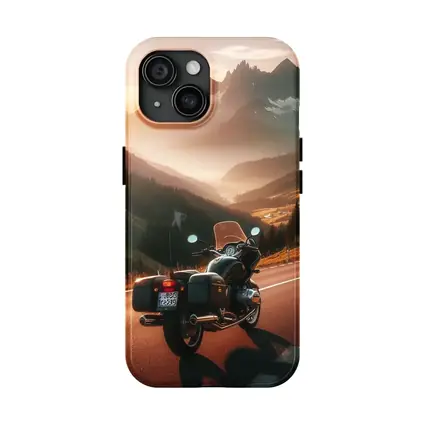 Touring Motorcycle Alpine Mountain Sunset Road
