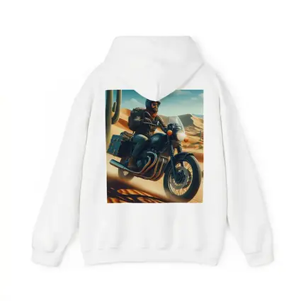 Bearded Rider Scrambler Motorcycle Desert Dunes
