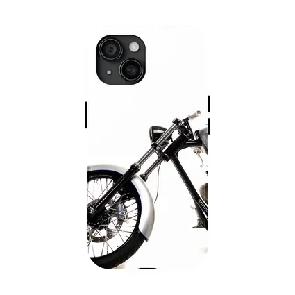 Custom Chopper Motorcycle Blonde Woman White Background