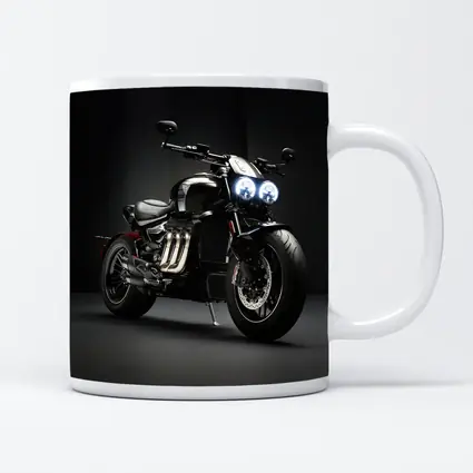 Triumph Rocket Motorcycle Dark Studio Background