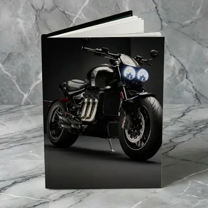 Triumph Rocket Motorcycle Dark Studio Background