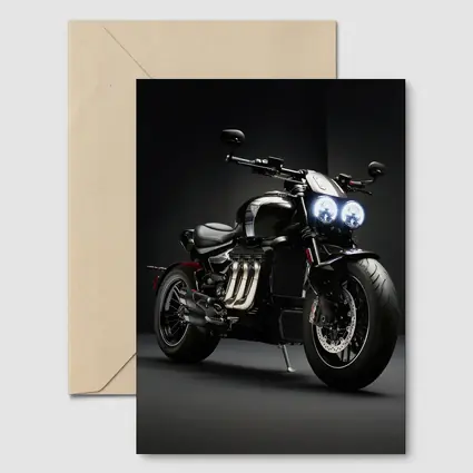 Triumph Rocket Motorcycle Dark Studio Background