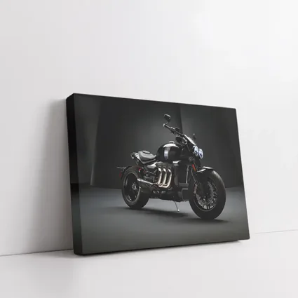 Triumph Rocket Motorcycle Dark Studio Background