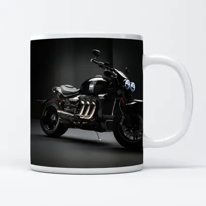 Triumph Rocket Motorcycle Dark Studio Background