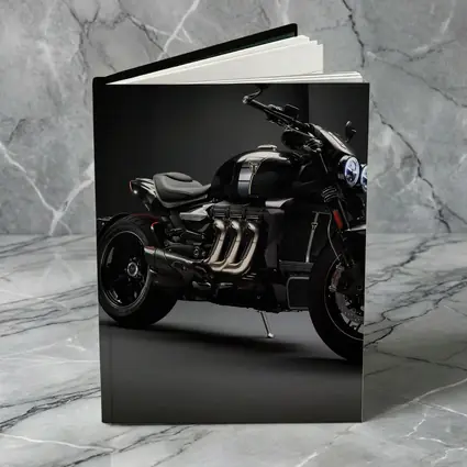 Triumph Rocket Motorcycle Dark Studio Background