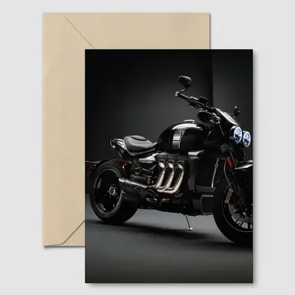 Triumph Rocket Motorcycle Dark Studio Background