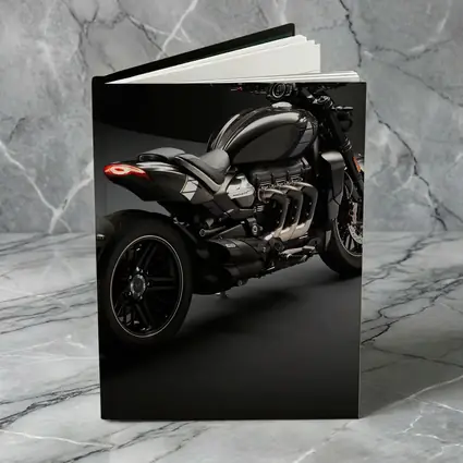 Triumph Rocket Motorcycle Dark Studio Background