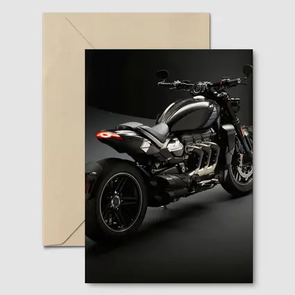 Triumph Rocket Motorcycle Dark Studio Background