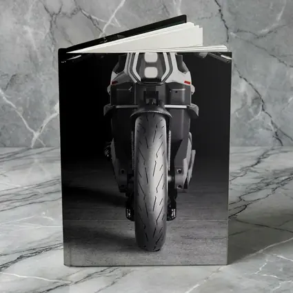 Electric Motorcycle Front View Dark Studio