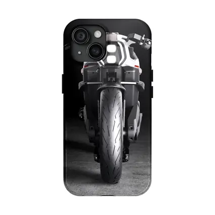 Electric Motorcycle Front View Dark Studio