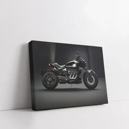 Triumph Rocket Motorcycle Dark Studio Background