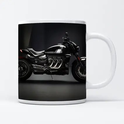 Triumph Rocket Motorcycle Dark Studio Background