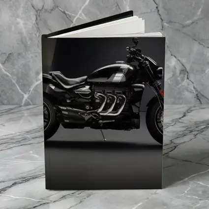 Triumph Rocket Motorcycle Dark Studio Background