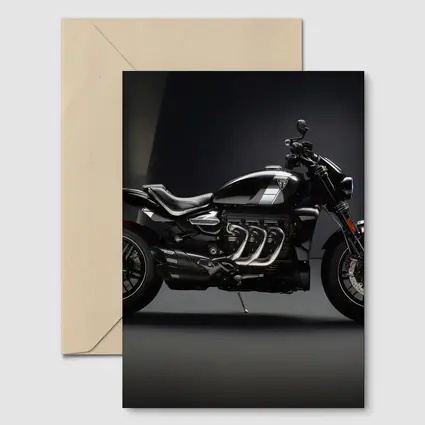 Triumph Rocket Motorcycle Dark Studio Background