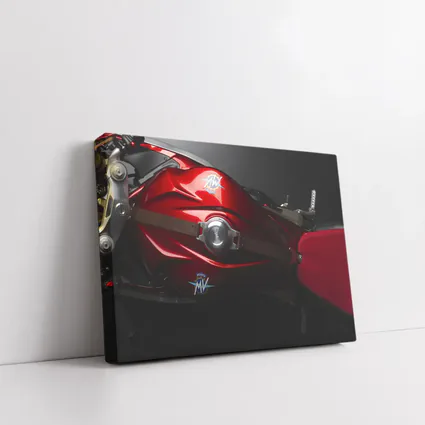 MV Agusta Red Motorcycle Tank Close Up