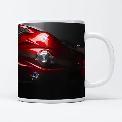 MV Agusta Red Motorcycle Tank Close Up