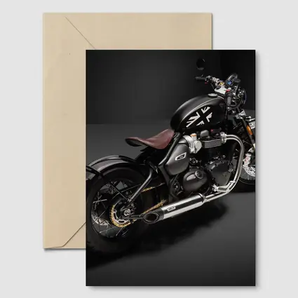Triumph Bobber Black Motorcycle Dark Studio
