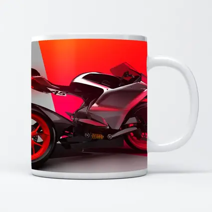 Red Sport Bike Concept Art Bold Background