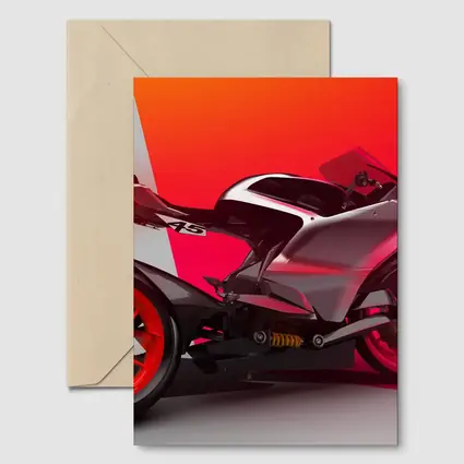 Red Sport Bike Concept Art Bold Background