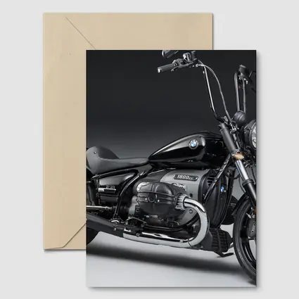 BMW R18 Black Cruiser Motorcycle Studio Shot