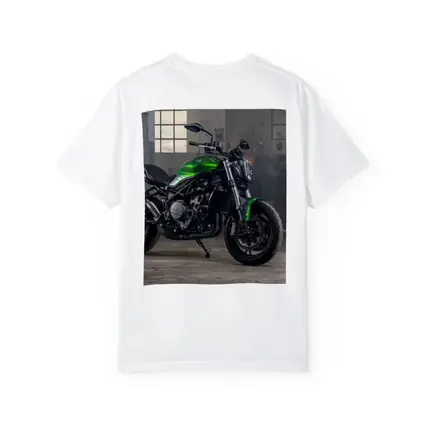 Green Benelli Naked Bike in Industrial Garage