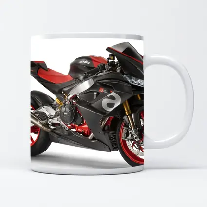 Aprilia Superbike Carbon Red White Background