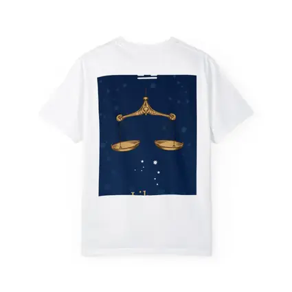 Libra Zodiac Sign Gold Scales Blue