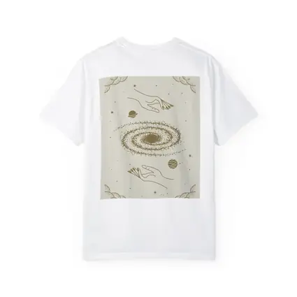 Celestial Hands Galaxy Space Boho Beige Art